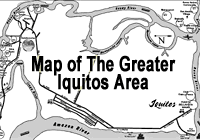 Geographic Map of Iquitos, Peru